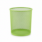 Green Metal Mesh Dustbin - 28×26 cm