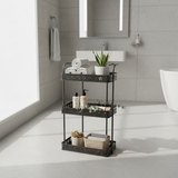 Brown Metal 3-Tier Storage Rack - 55×35×15cm