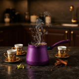 Purple Forged Aluminium Turkish Coffee Warmer 800ml