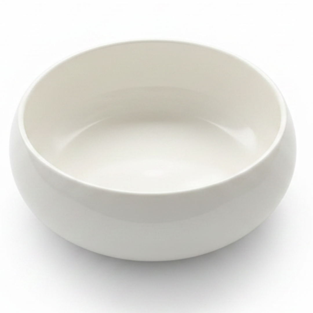 Luhpar Round Ceramic Serving Bowl — 1000ml | Taupe, Off White, Brown |