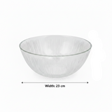 Noritazeh Ribbed Glass Bowl – 23cm