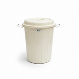 Esqube ECO Plastic Drum with Lid – 40 Litre -  Grey / Cream