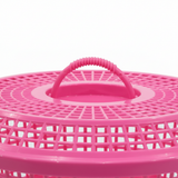 Sofiya Plastic Basket with Lid — 27×12 cm - Pink / Blue