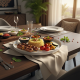 صحن تقديم سيراميك أبيض ديكوبور - 8.25 بوصة