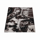 Kirstal Brown & White Polyester Abstract Marble Carpet Made in Turkey - 300 x 400 cm