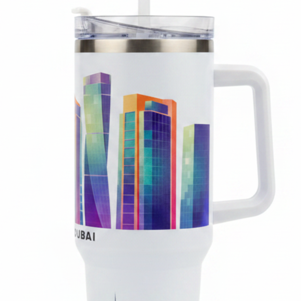Dubai Skyline Stainless Steel Vacuum Tumbler – 1200ml