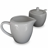 Symphony Sugar & Cream Pot Set – 2 White Ceramic Pieces (200 ml each)