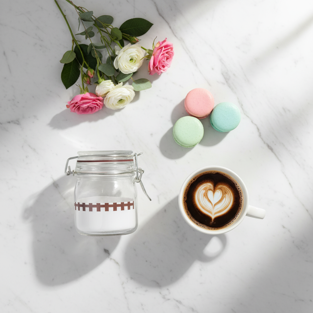 Glass Storage Jar with Clip Lid & Decorative Band – Airtight Borosilicate Glass Canister for Kitchen, Gifting & Home Organisation | 200ml / 250ml |