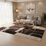 Harmony Kristal polyester Carpet – Brown & Dark Vizon Made in Turkey - 200×290 cm