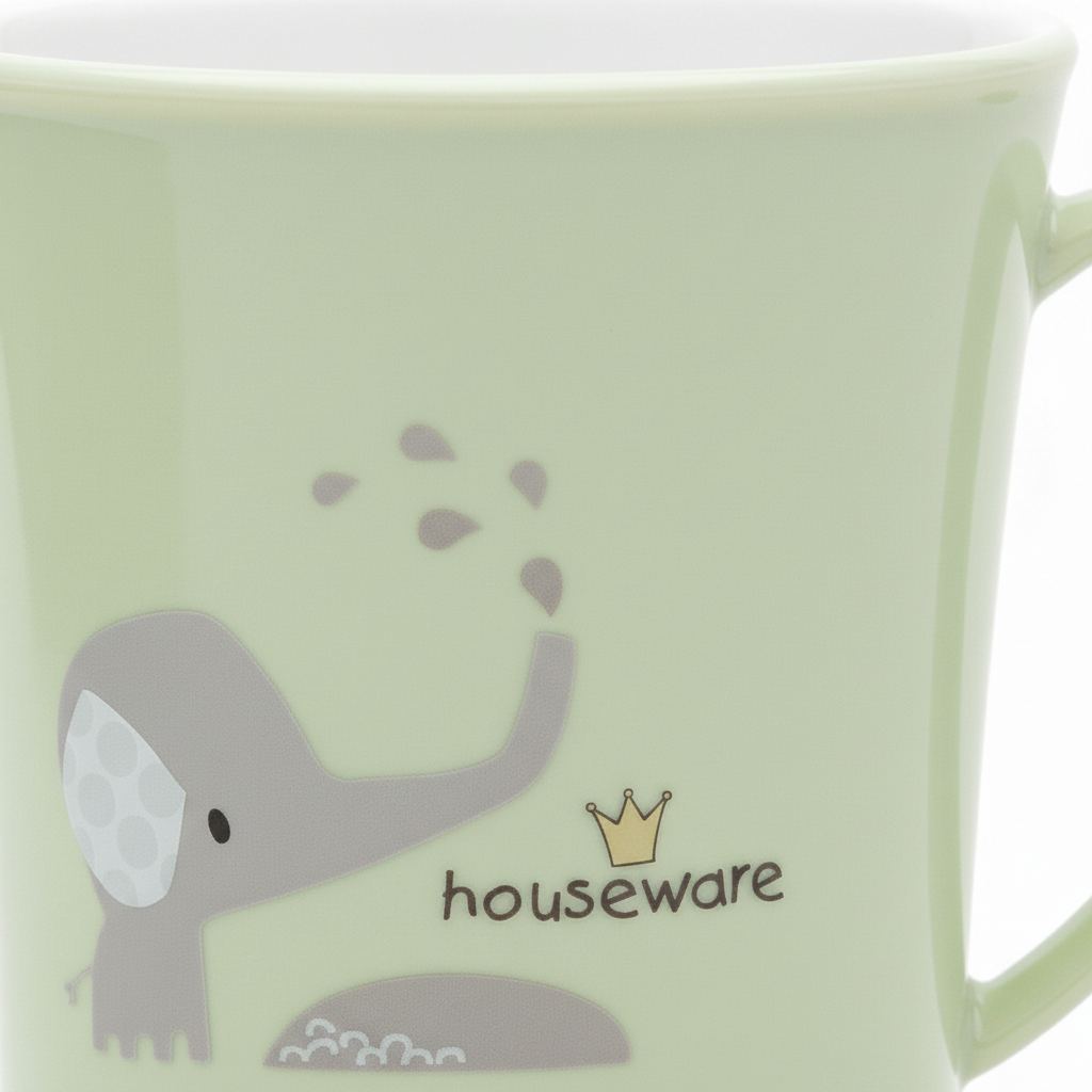Mint Green Houseware Elephant Melamine Mug – 300ml