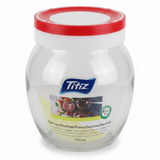 Titiz Fourlines Round Glass Storage Jar with Airtight Plastic Lid – 720ml | Blue / Red / Green |