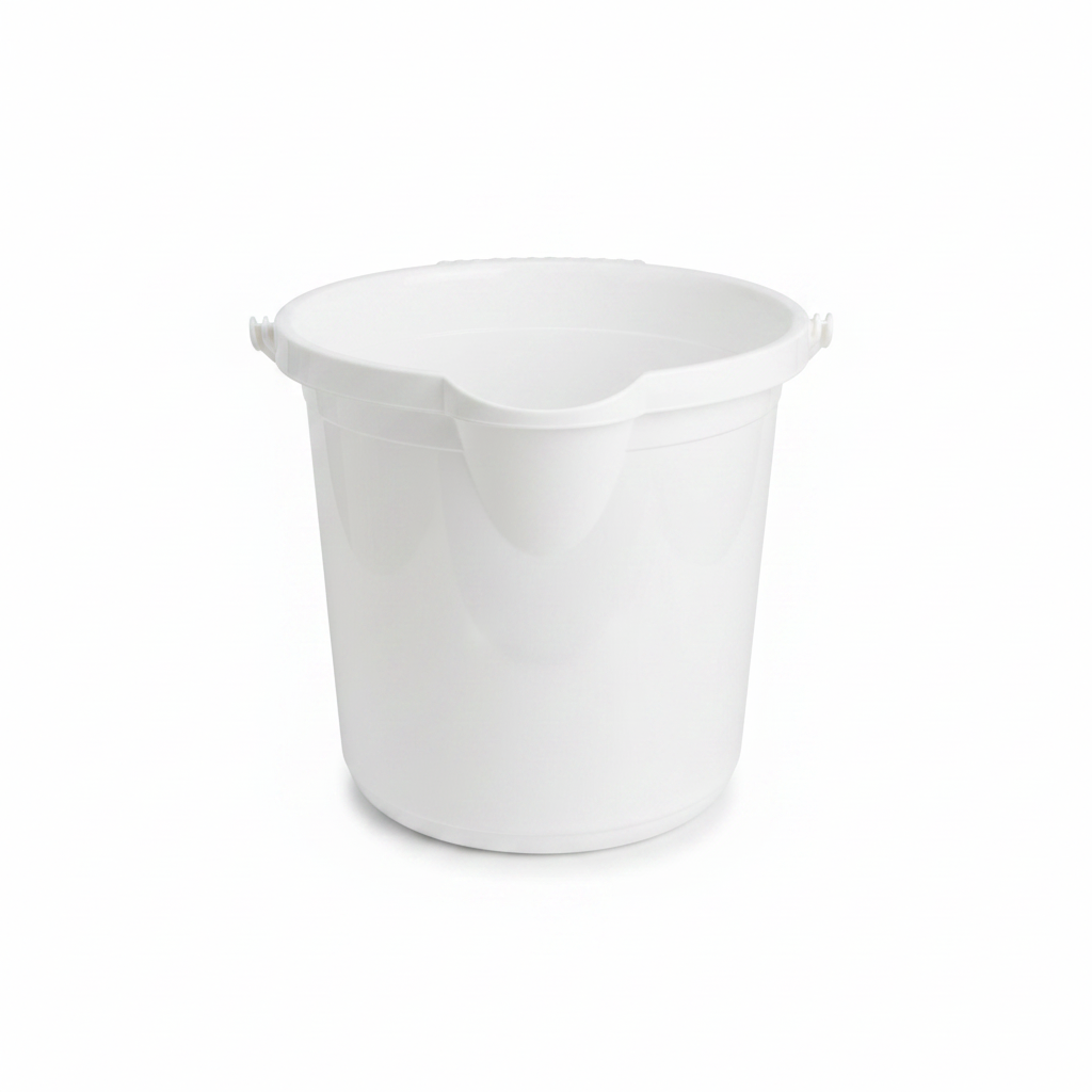 Polytime Plastic Bucket – 10 Litre - Grey / Beige / White
