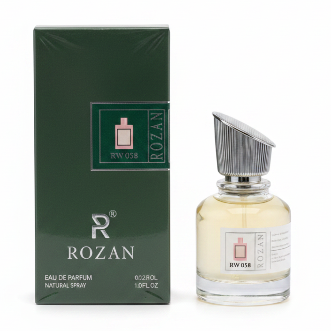 عطر روزان RW 058 EDP للنساء 100 مل - عطر زهري بالياسمين ومسك الروم ورانجون كريبر | بخاخ طبيعي | نسخة مستوحاة |