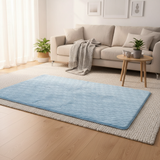 Soft Quilted Floor Mat | Light Blue | 100×150 cm | Anti-Slip Comfort Rug for Living Room, Bedroom & Bathroom