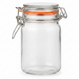Nautilus Airtight Glass Storage Jar with Stainless Steel Clip Lock Lid & Silicone Seal — 245ml | Ideal for Preserving, Pickling, Pantry & Kitchen Organisation