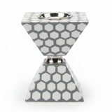 Grey & White Plastic-Coated Incense Burner - 17×12cm