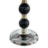 Black & Gold Footed Silver Metal Candy Tray – 23×30cm