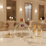 Pishgaman Round Glass Bottle with Cork Lid | 10×12cm