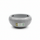 Karasu Geometric Plastic Planter Bowl - 0.7L - Rose / Grey