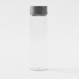 Jiham 4-Piece Clear Plastic Juice Bottles Set - 500ml - Grey Screw Cap