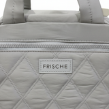 Frische Quilted Lunch Bag - 18×25cm - Light Grey / Pink / Black