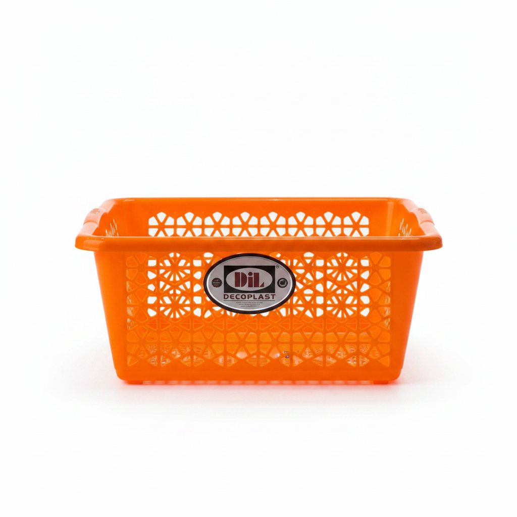 Decoplast Tulip Plastic Storage Basket – 52 × 42 × 22 cm