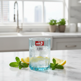 Deli Tinted Blue Water Glass | 250ml | Ribbed Fluted Tumbler