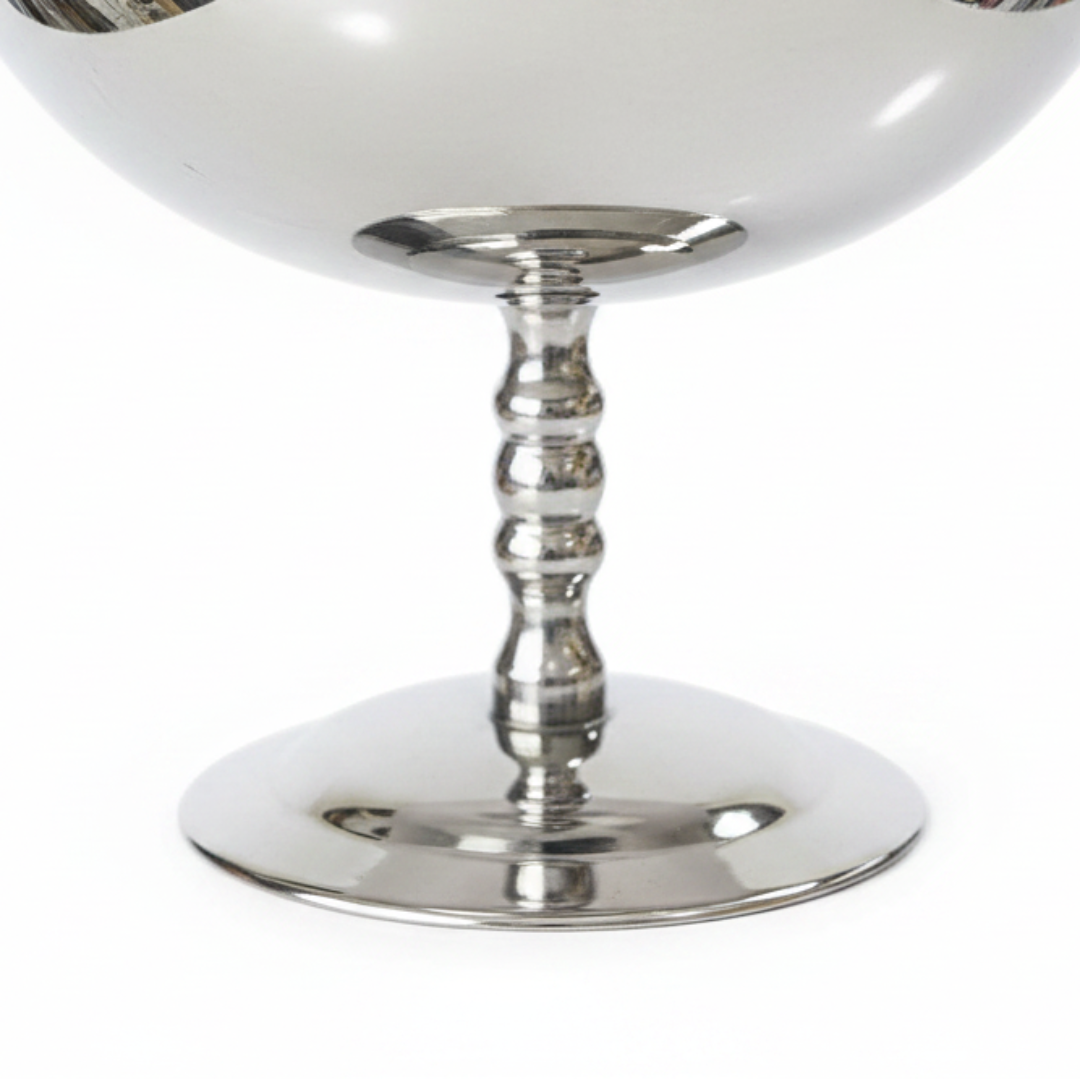 Silver Stainless Steel Ice Cream Bowl - 13×10 cm