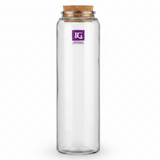 Pishgaman Glass Bottle with Natural Cork Lid | 22cm | Airtight Storage Jar