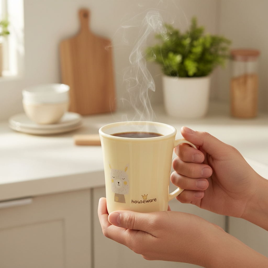 Cream Yellow Melamine Mug - 300ml