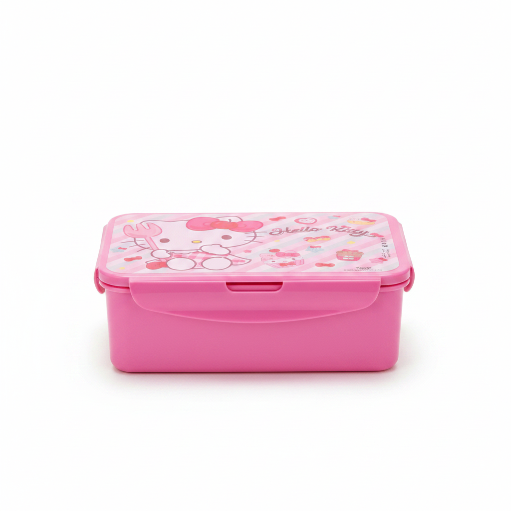Hello Kitty Pink Plastic Lunch Box – 20×14cm