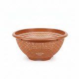 Plastic Mesh Colander Basket 35×15cm — Brown / Black