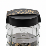 Herevin Glass Storage Jar with Black Lid - 18×10cm / 22×10cm
