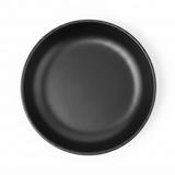 Black Matte Round Ceramic Deep Plate 28.5cm