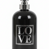 LOVE Ceramic & Plastic Liquid Soap Dispenser – 400m -Black / White