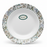 Servewell Round White Melamine Soup Plate with Floral Design | 23 cm