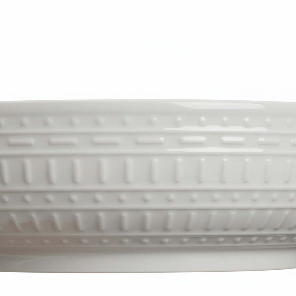 White Ceramic Serving Bowl - 22cm