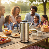 Kitchen Mark Silver & Black Stainless Steel Vacuum Flask - 1300ml / 1600ml
