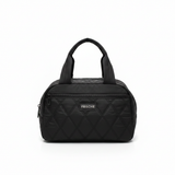 Frische Quilted Lunch Bag - 18×25cm - Light Grey / Pink / Black