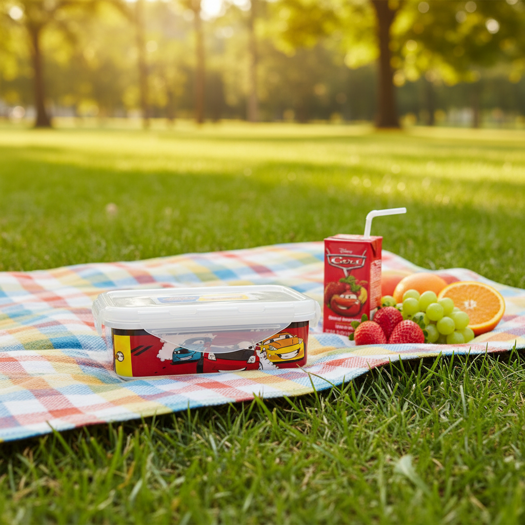 Servewell Red & Yellow Kids Melamine Lunch Box - 400ml