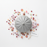 Hamid Grey Ceramic Candy Box with Lid | Scalloped Pumpkin Design | 10.25cm