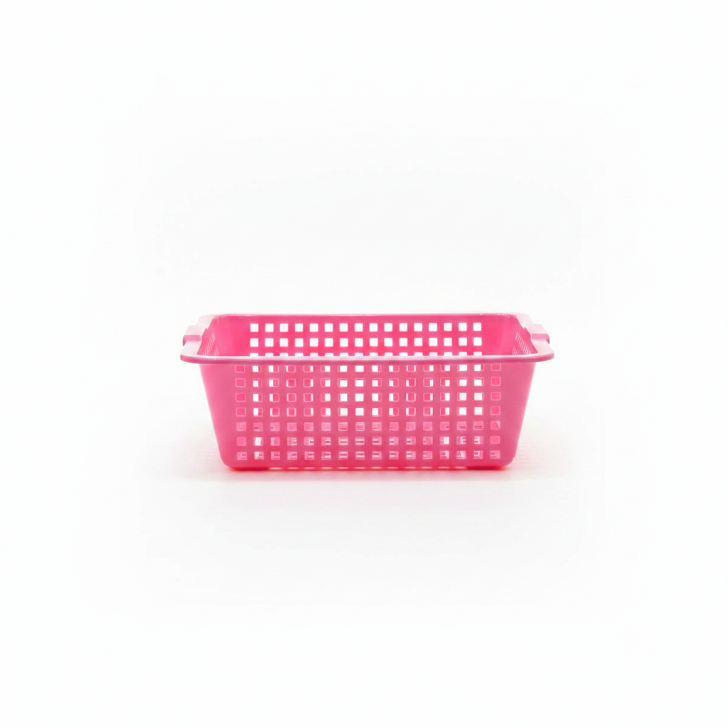 Plastic Multi-Purpose Kitchen Tray Basket - 37×30 cm - Blue / Pink