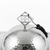 Silver Metal Candy Plate with Dome Lid & Ornate Base - 25×20cm