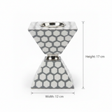 Grey & White Plastic-Coated Incense Burner - 17×12cm