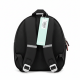 Chrisbella Black Soft Round School Bag 8-Ball Kids Backpack - 25×22cm