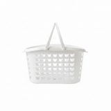 Plastic Multipurpose Basket with Handle - 25×18cm - White - Grey