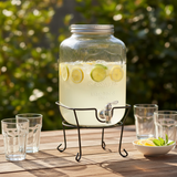 Orchid 8-Litre Glass Beverage Dispenser with Stand & Tap