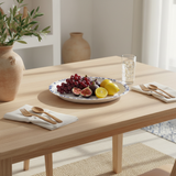 Henlee White & Blue Melamine Round Serving Tray – 14 Inch