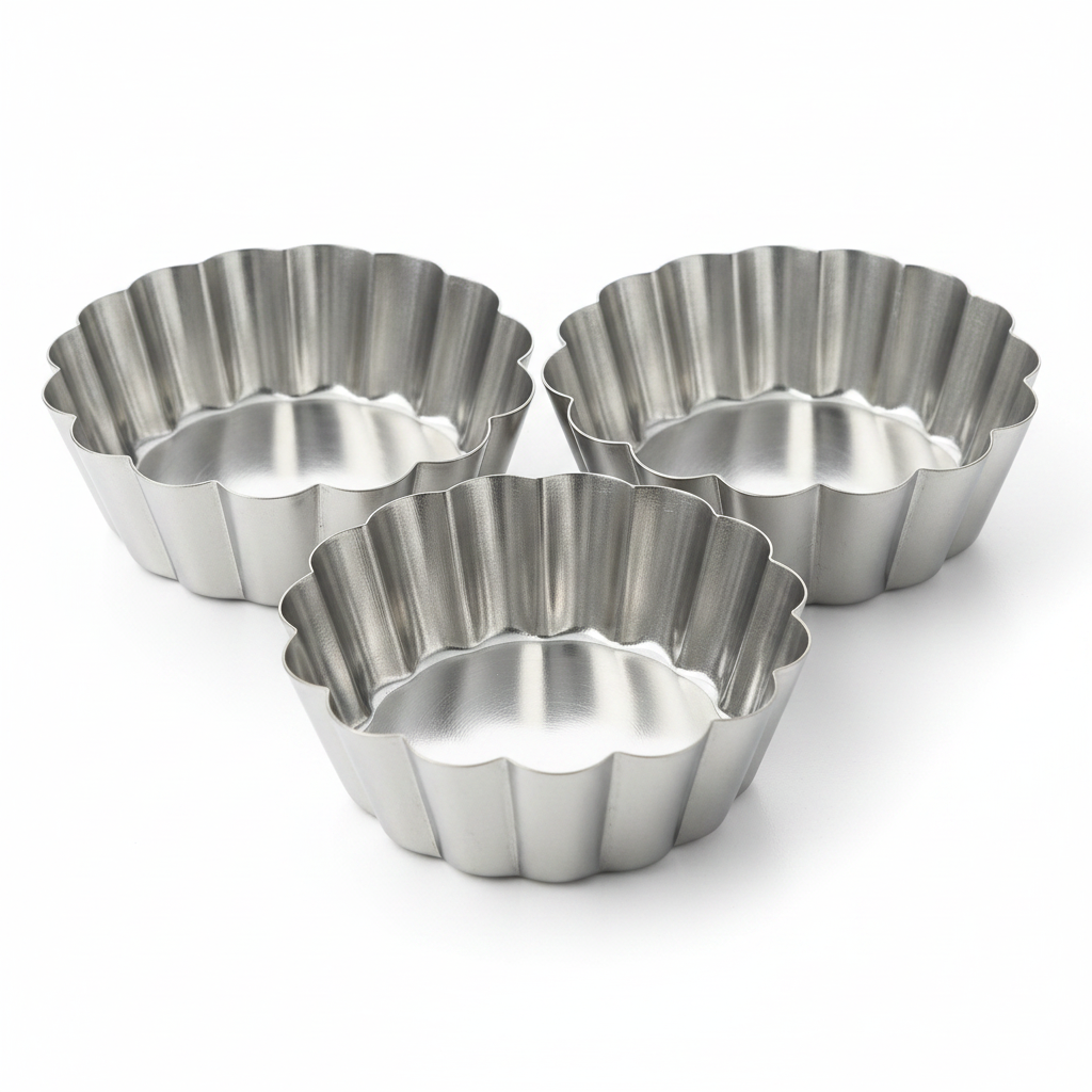 AFCO Mini Cake Mould – Set of 3 – 10cm Fluted Tart Tins