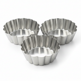 AFCO Mini Cake Mould – Set of 3 – 10cm Fluted Tart Tins